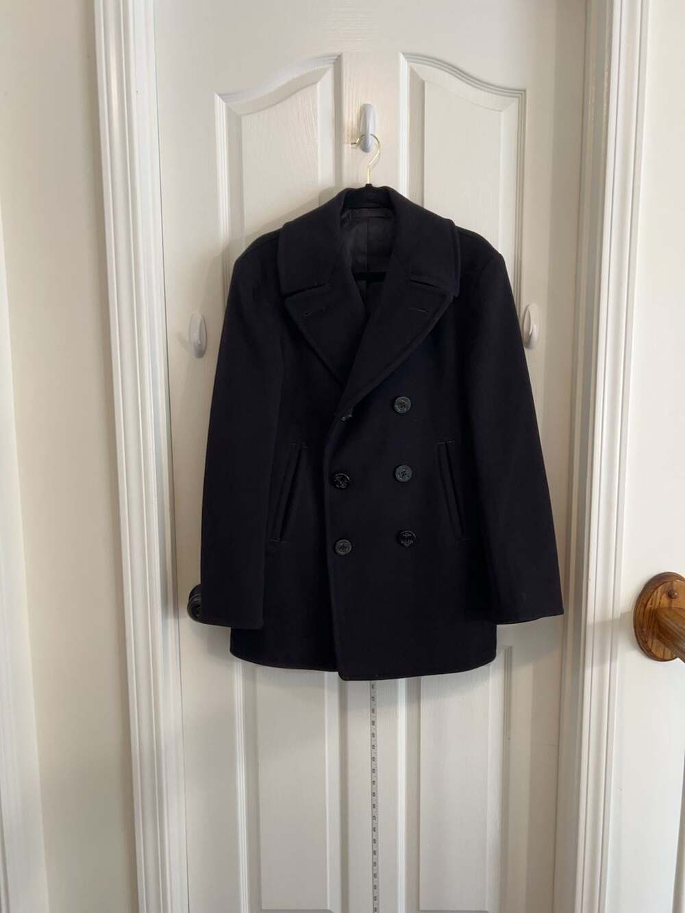 Vintage US Navy 100% Wool Peacoat Military Naval Clothing Depot Dark Navy Coat